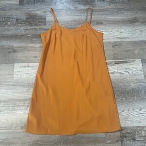 Nanette Lepore Slip Dress Burnt Orange Mini Adjustable Straps Size 14